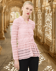 Tailor Fit Blouse With Embroidery