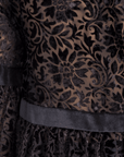 Hem Beaded Velvet Bell Sleeve Top