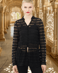 Tailor Fit Blouse With Embroidery