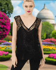 Crochet Beaded Fringe Top