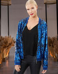 Two Tone Sequin Bomber Jacket