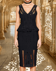Embroidered Art Deco Skirt
