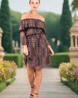 Off-Shoulder Pom Pom Dress
