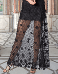 Maxi Skirt With Hand Sewn Floral Structures