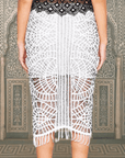 Midi Fringe Skirt