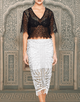 Midi Fringe Skirt