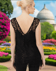 Crochet Beaded Fringe Top