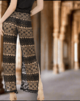 Hand Beaded Lace Pants