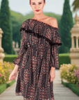 Off-Shoulder Pom Pom Dress