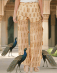 Peacock Inspired Hand Beaded Pants