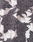 Velvet Dress with Burnout and Georgette Details