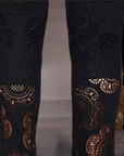 Floral Crochet Ankle-Length Pants