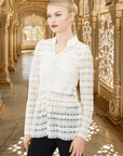Tailor Fit Blouse With Embroidery