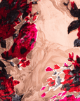 Floral Velvet Cut Shoulder Wrap Top