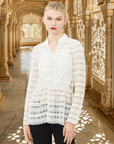 Tailor Fit Blouse With Embroidery