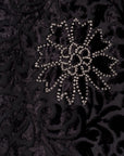 Beaded Velvet Dress with Spaghetti Straps