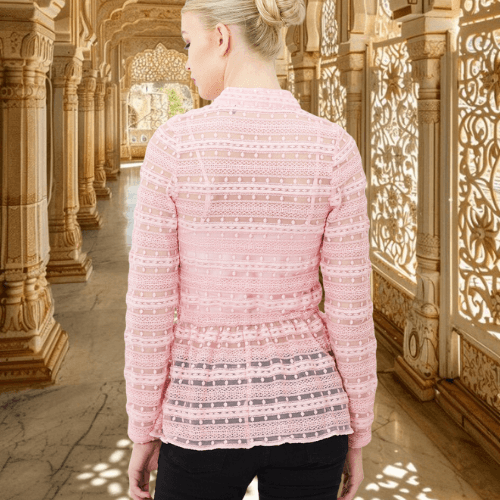 Tailor Fit Blouse With Embroidery