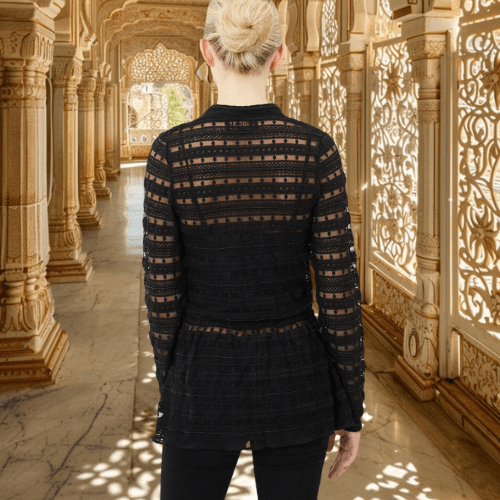 Tailor Fit Blouse With Embroidery