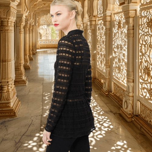 Tailor Fit Blouse With Embroidery
