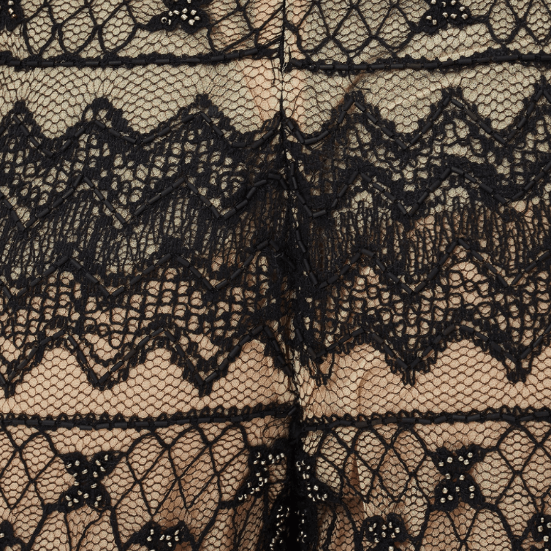 Hand Beaded Lace Pants