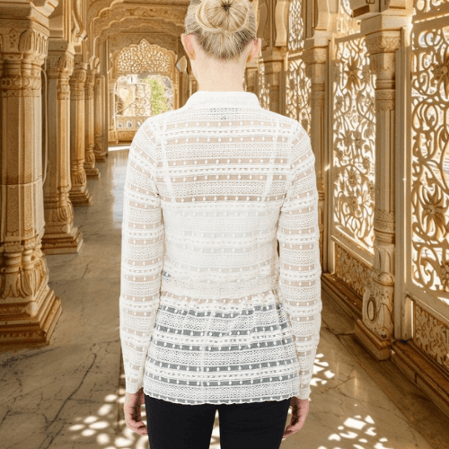 Tailor Fit Blouse With Embroidery