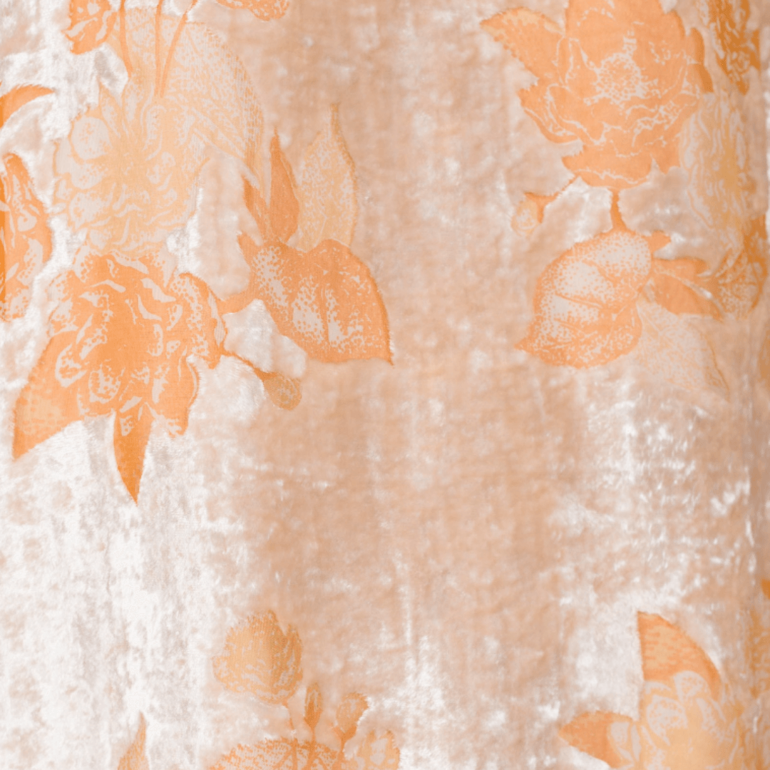 Velvet Dress with Burnout and Georgette Details
