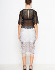 Midi Fringe Skirt with Specialised Art Deco Embroidery