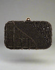 Hand-Beaded Clutch Bag with Detachable Chain Strap