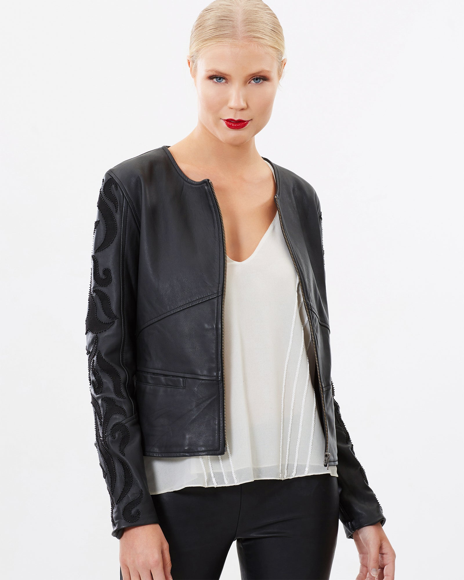 The Embroidered Leather Jacket