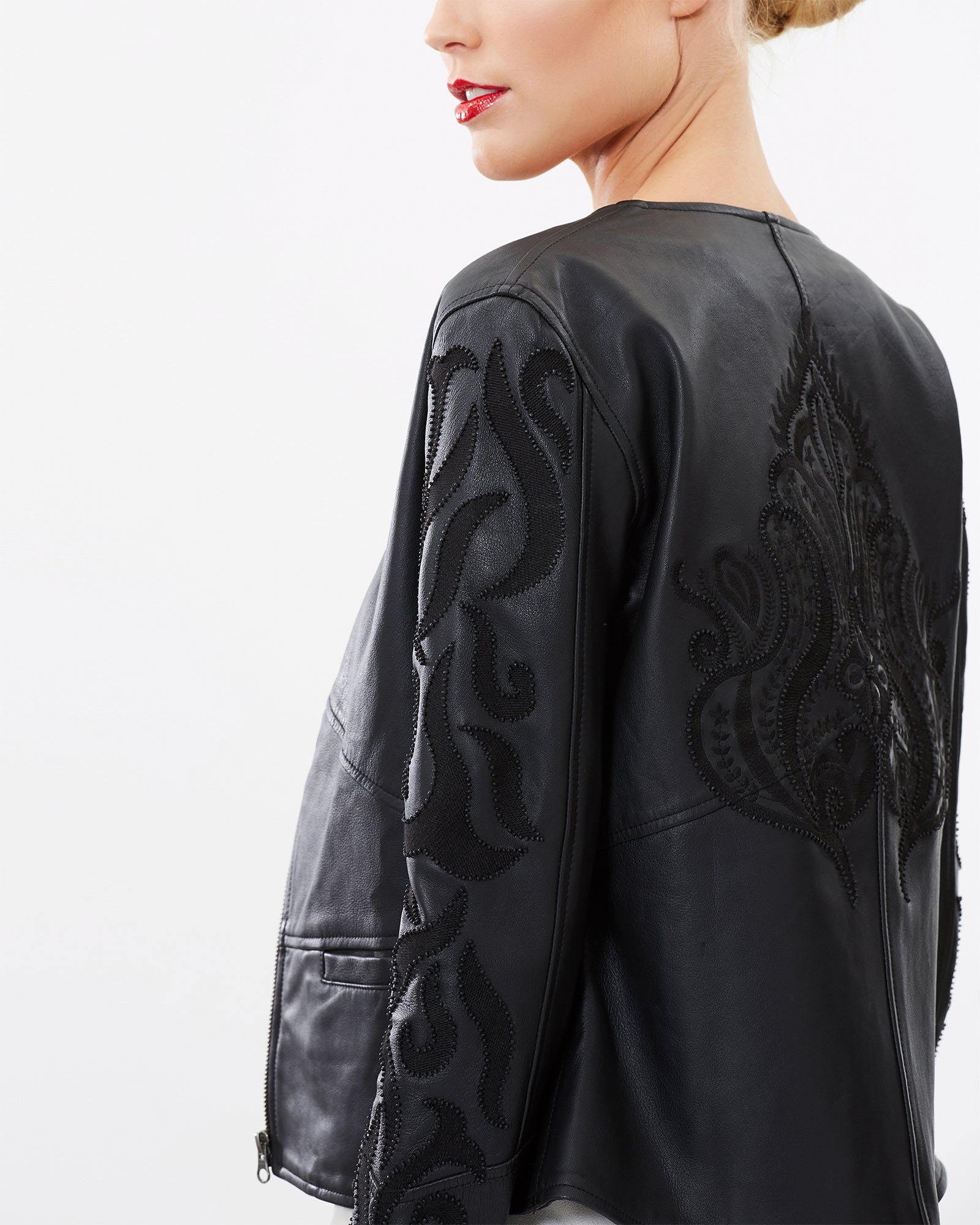 The Embroidered Leather Jacket
