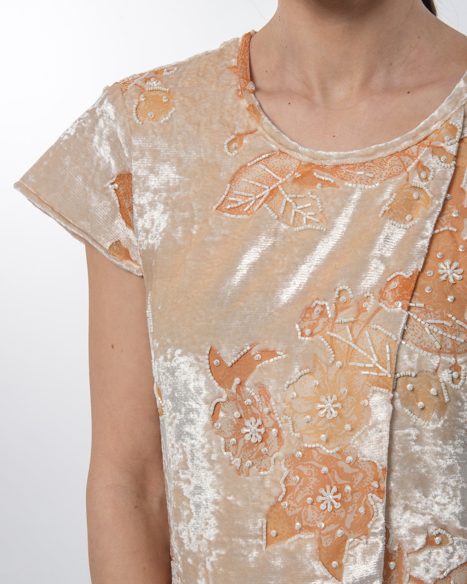 Velvet Crossover Wrap Top